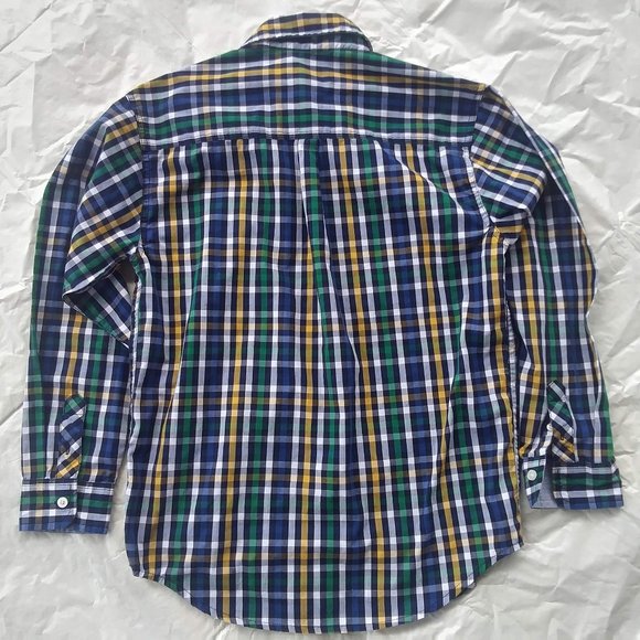 Izod Blue/Green Plaid Button Down - Picture 5 of 5